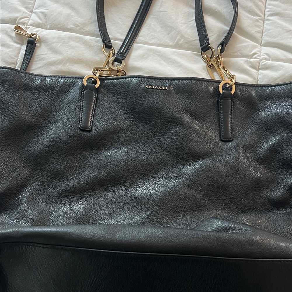 Coach soft  Black Leather Tote Bag Excellent condition